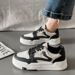 Y2K Fashion Black & White Aesthetic Sneakers for Trendy Outfits