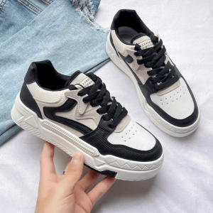 Y2K Fashion Black & White Aesthetic Sneakers for Trendy Outfits