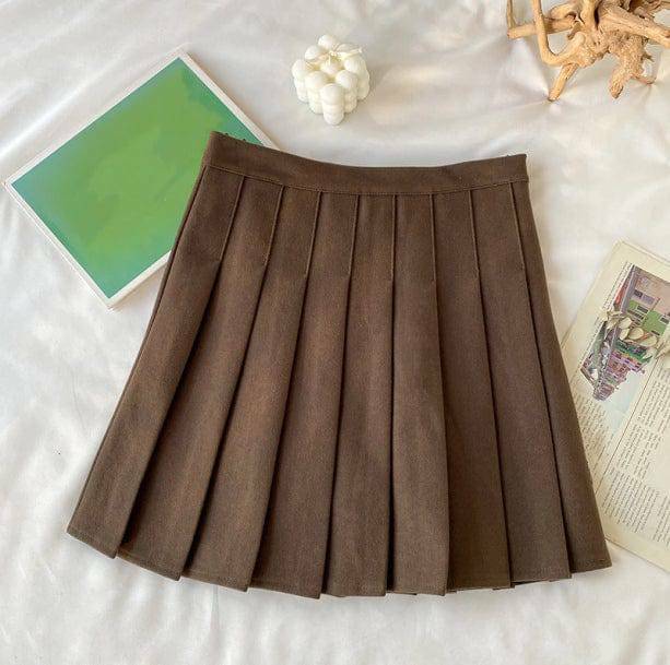 Y2K Fashion Brown College Cargo Skirt - Grunge & Coquette Aesthetic