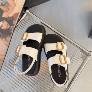 Y2K Fashion Buckle Platform Sandals - Cute Grunge Aesthetic Footwear