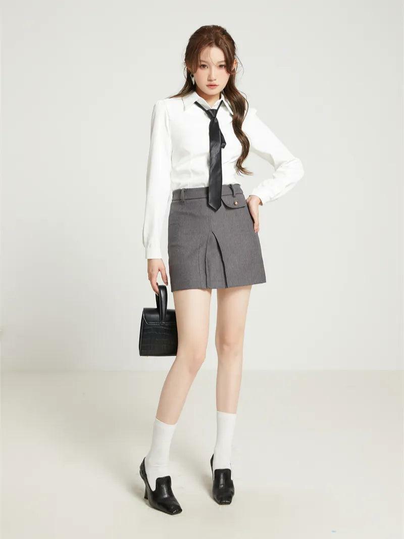 Y2K Fashion Cargo Skirt, Blazer & Cute Top Set for Coquette Aesthetic