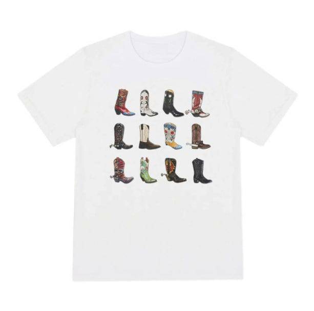 Y2K Fashion Cowboy Boots T-Shirt - Grunge Aesthetic Cute Tops