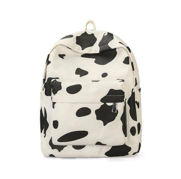 Y2K Fashion Cow's Milk Backpack: Cute Aesthetic for Grunge & Coquette Styles