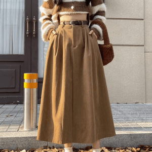 Y2K Fashion Fall Corduroy Skirt - Grunge Aesthetic & Cute Tops