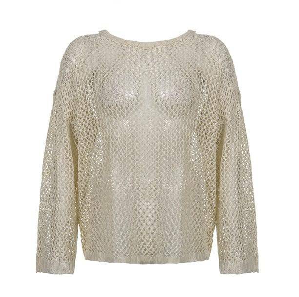 Y2K Fashion Fishnet Sweater: Cute Tops for Coquette & Grunge Aesthetic