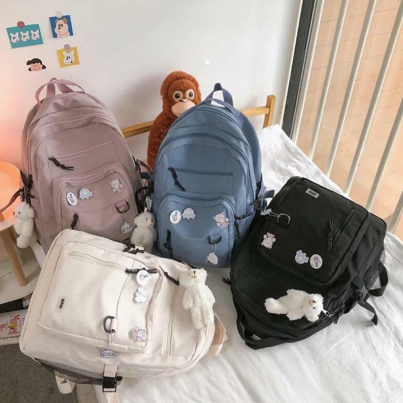 Y2K Fashion Keychain School Backpack - Cute Tops & Aesthetic Vibes