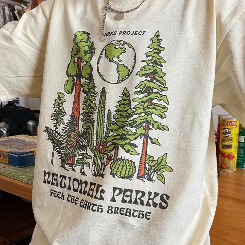 Y2K Fashion National Parks Tee: Cute Tops for Coquette & Grunge Aesthetic