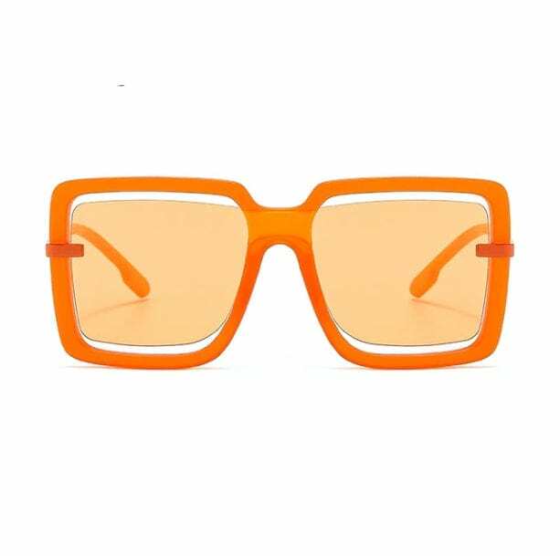 Y2K Fashion Oversized Square Retro Glasses for Coquette & Grunge Aesthetic