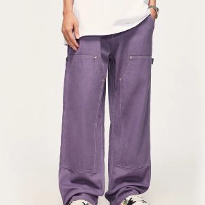 Y2K Fashion Soft Boy Bottle Pocket Cargo Pants - Grunge Aesthetic Style