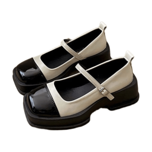 Y2K Fashion Square Toe Preppy Shoes - Cute Tops & Aesthetic Styles