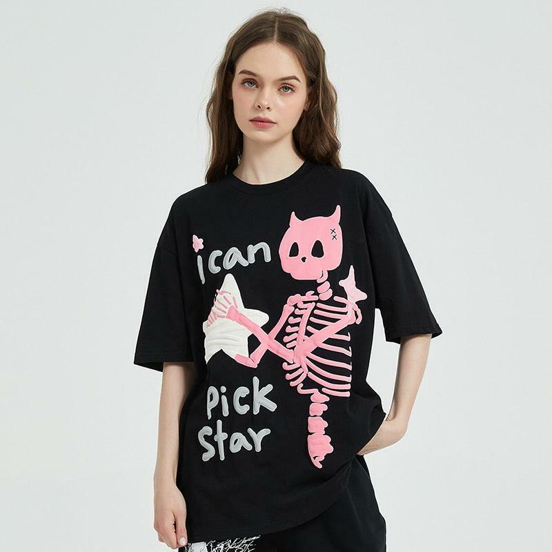 Y2K Fashion Star Tee: Cute Tops for Coquette & Grunge Aesthetic Lovers