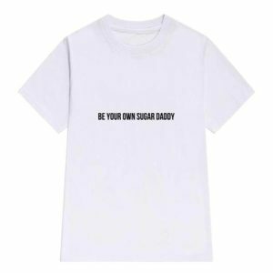 Y2K Fashion Sugar Daddy T-Shirt - Cute Tops for Coquette & Grunge Aesthetic