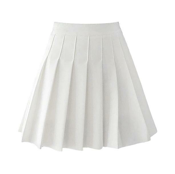 Y2K Fashion White Tennis Skirt - Cute Pastel Goth & Grunge Aesthetic