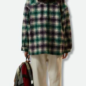 Y2K Flannel Shirt Jacket: Grunge Aesthetic Layering Essential