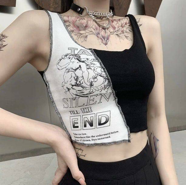 Y2K Grunge Aesthetic Cute Top - Coquette Style with Pastel Goth Vibes