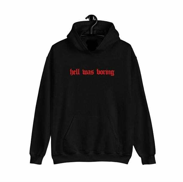 Y2K Grunge Aesthetic Hell Was Boring Hoodie - Cute Tops for Trendy Looks