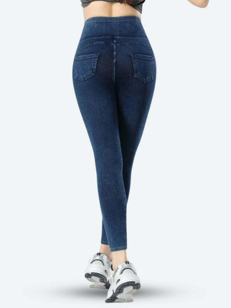 Y2K High Rise Denim Jeggings - Cute Tops for Coquette & Grunge Aesthetic