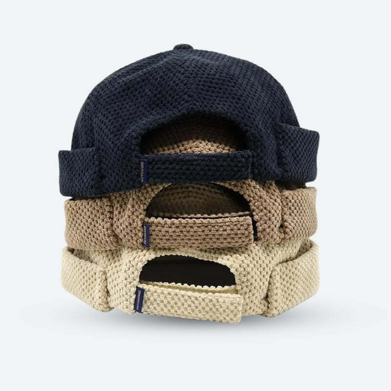 Y2K Knitted Skull Cap: Embrace Grunge Aesthetic & Coquette Style