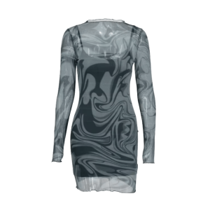 Y2K Mesh Night Out Dress - Coquette Aesthetic & Grunge Style Vibes