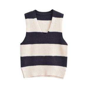 Y2K Nautical Vest Sweater: Cute Tops for Coquette & Grunge Aesthetic