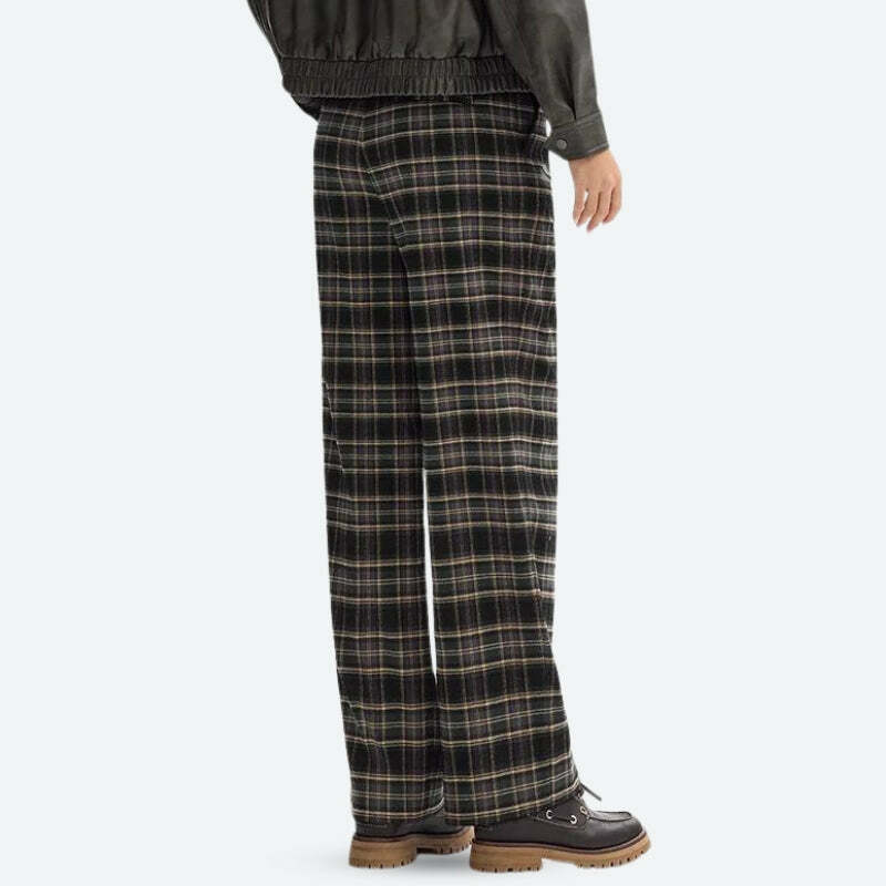 Y2K Plaid Pajama Pants - Cozy Grunge Aesthetic for Ultimate Comfort