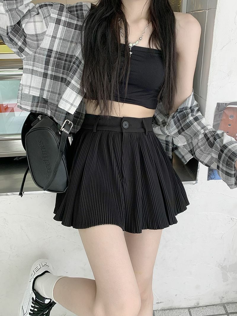 Y2K Pleated Mini Skort - Cute Tops for Coquette & Grunge Aesthetic