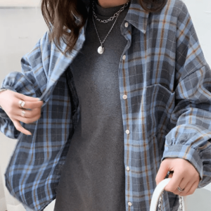 Y2K Preppy Plaid Shirt - Cute Tops for Coquette & Grunge Aesthetic