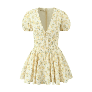 Y2K Puffy Sleeves Summer Dress - Coquette Aesthetic & Cute Tops