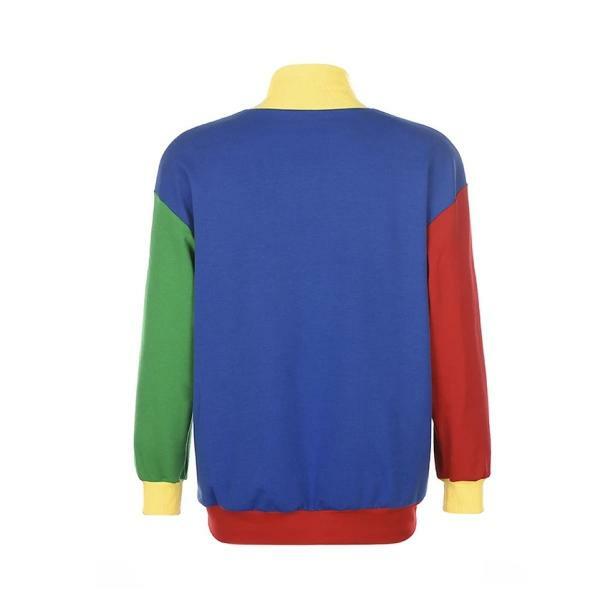 Y2K Rainbow Sweatshirt: Cute Tops for Coquette & Grunge Aesthetic