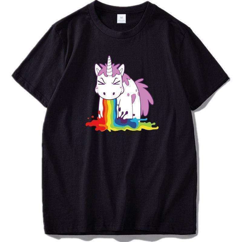 Y2K Rainbow Unicorn Shirt - Cute Tops for Coquette & Grunge Aesthetic