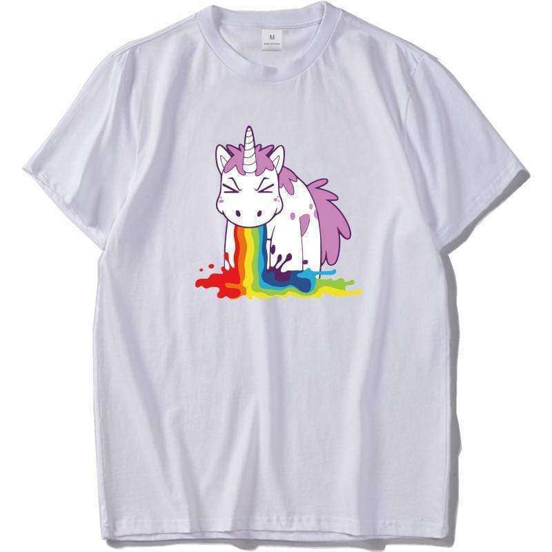 Y2K Rainbow Unicorn Shirt - Cute Tops for Coquette & Grunge Aesthetic