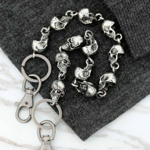 Y2K Skull Head Belt Chain - Grunge Aesthetic Accessory for Cute Outfits