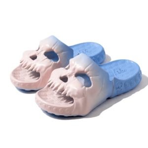 Y2K Skull Slippers: Cute Pastel Goth & Grunge Aesthetic Footwear