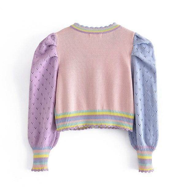 Y2K Soft Girl Cherry Cardigan - Cute Pastel Goth Aesthetic Top