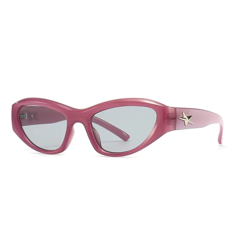 Y2K Star Wrap Around Sunglasses for Coquette & Grunge Aesthetic Looks