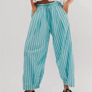 Y2K Striped Sweatpants: Grunge Aesthetic & Coquette Style Essentials