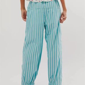 Y2K Striped Sweatpants: Grunge Aesthetic & Coquette Style Essentials