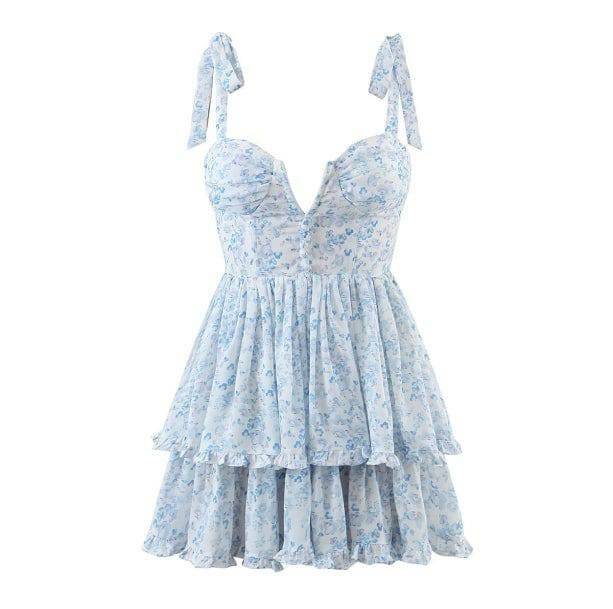 Y2K Summer Bouquet Aesthetic Dress - Cute Tops & Grunge Style Vibes