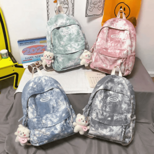 Y2K Tie Dye School Backpack - Cute Aesthetic Bag for Grunge & Coquette Styles