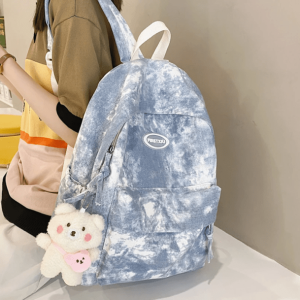 Y2K Tie Dye School Backpack - Cute Aesthetic Bag for Grunge & Coquette Styles