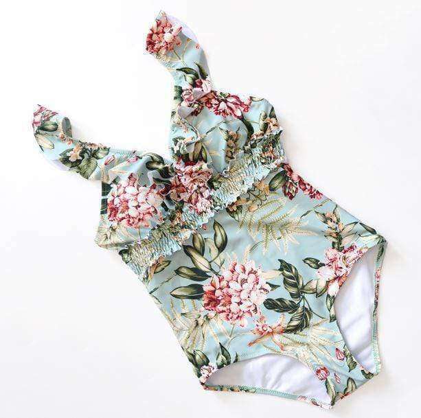 Y2K Vintage Flowers Swimwear: Cute Tops for Coquette & Grunge Aesthetic