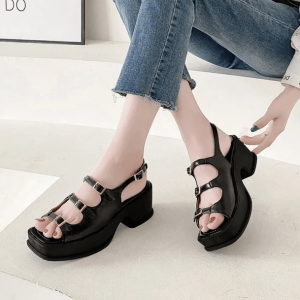 Y2K Vintage Platform Sandals for Coquette & Grunge Aesthetic Outfits