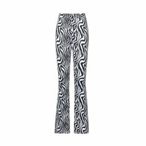 Y2K Zebra Pants: Trendy Grunge Aesthetic for Cute Y2K Outfits