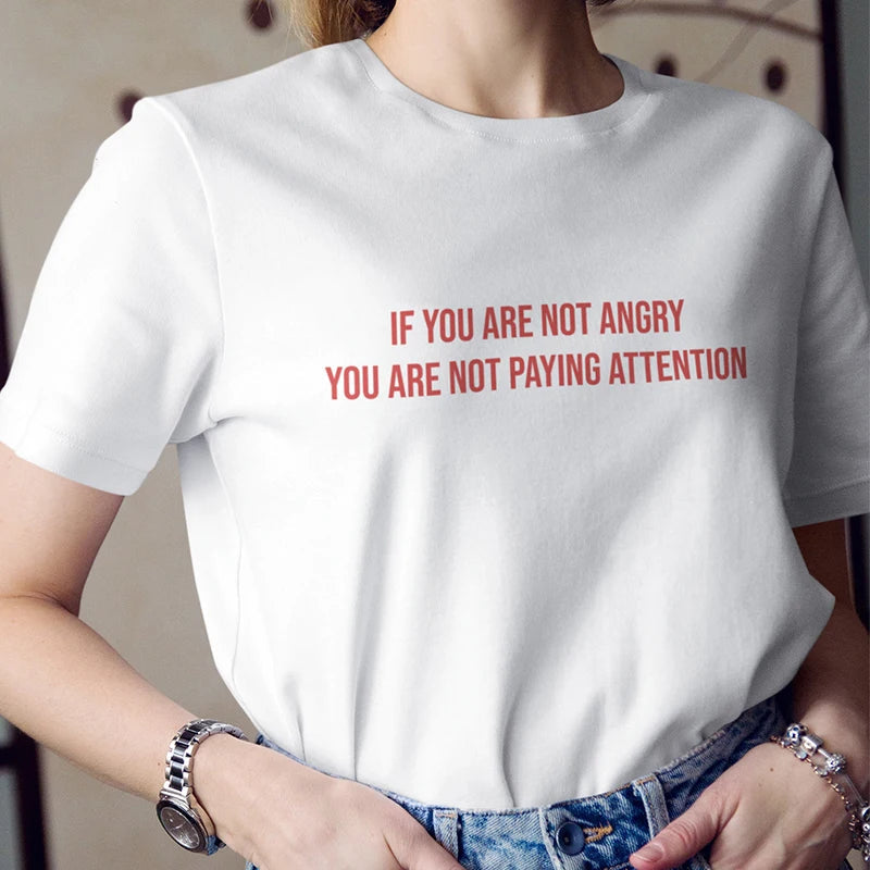 You Are Not Paying Attention Tee - Y2K Grunge Aesthetic Cute Top