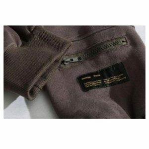 Zipper Pocket Emoji Hoodie - Y2K Fashion, Cute Tops, Grunge Aesthetic